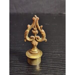 Antique Brass Fleur de Lis Finial Ornament‎ Decorative Top Accent Vintage